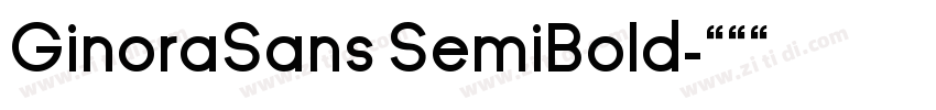 GinoraSans SemiBold字体转换